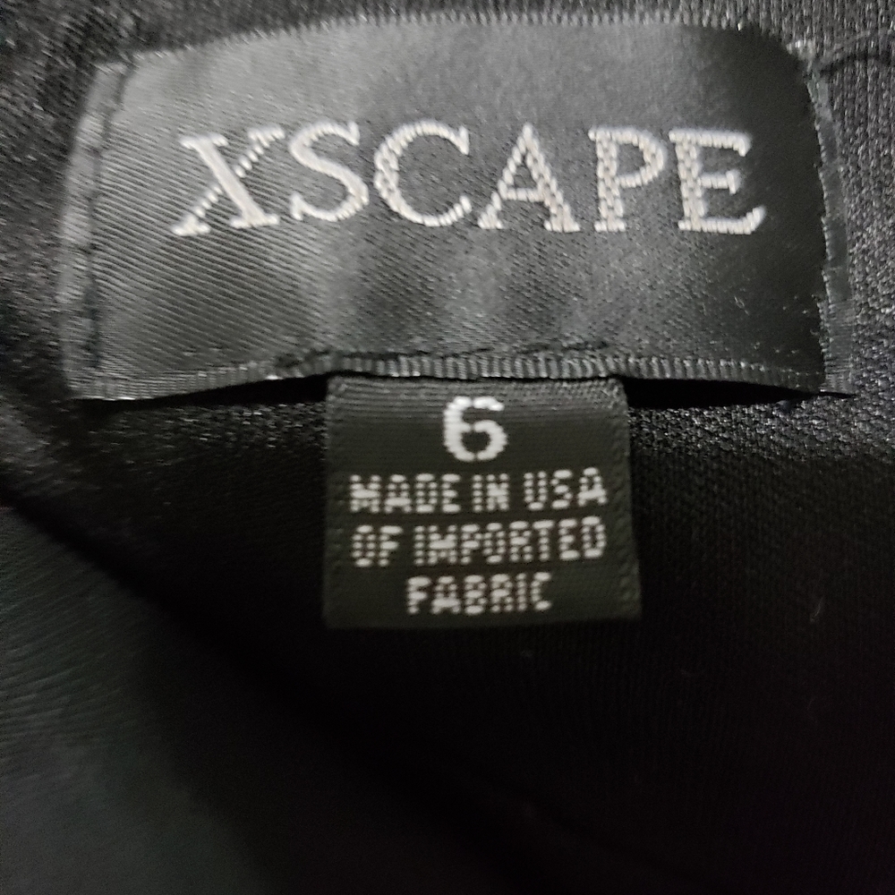 Xscape black mini dress size 6. Like new condition
